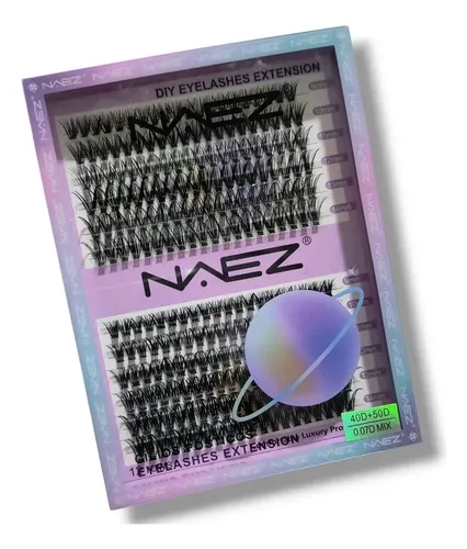 Pestañas Postizas Diy Cluster Naez 40d+50d 0.07 Largos Mix
