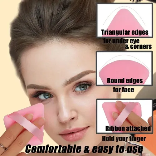 Ocim 10pcs Triangle Powder Puffs For Face Powder,soft Vel…