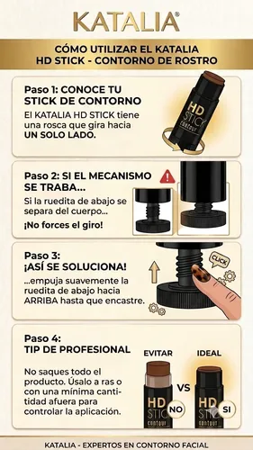Hd Stick Contour Katalia Barra Set Contorno Rubor Iluminador