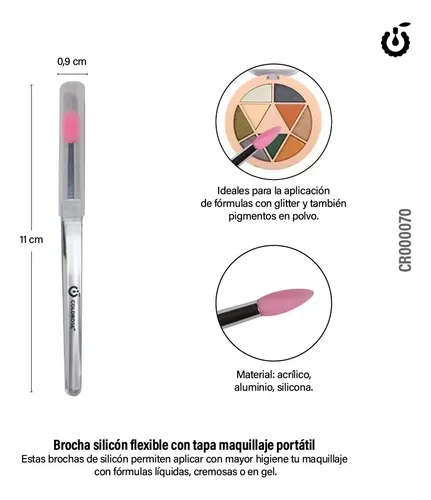 Aplicador Brocha De Silicona Para Maquillaje Facial Coldrose