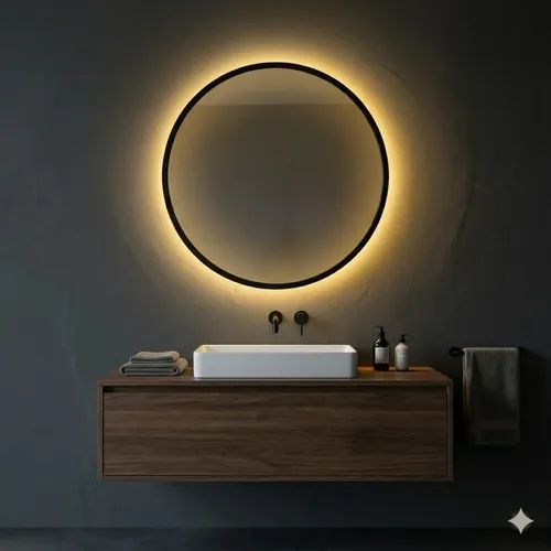 Espejo Luz Led 60 Cm Baño Redondo