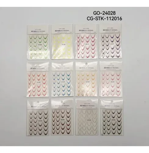 X2 Stickers Uñas 5d Degrade French Dorados Nail Art Diseño