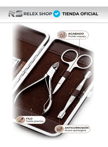 Kit Manicura Premium Con Estuche Portátil 12 Piezas