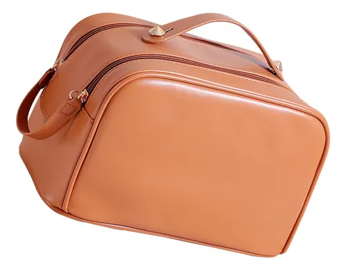 Neceser De Viaje Doble Cremallera Impermeable De Pu Grande