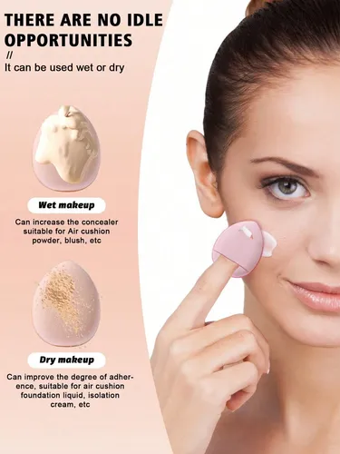 Set 20 Piezas Esponja Puff Maquillaje Para Dedos