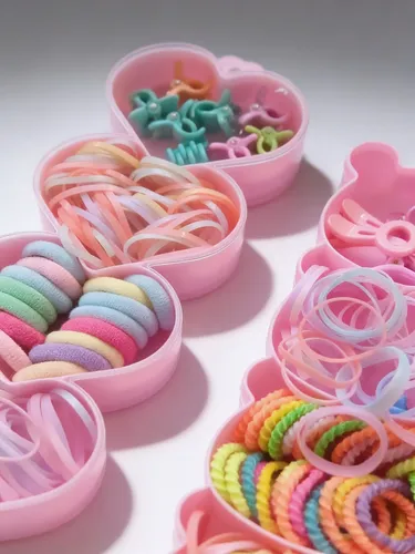 Set Box Infantil Con Colitas Y Hebillas De Pelo Para Nenas