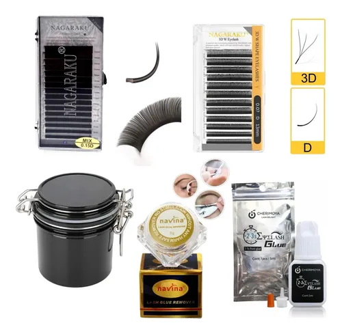 Kit Profesional Insumos Lashista Completo Extension Pestañas