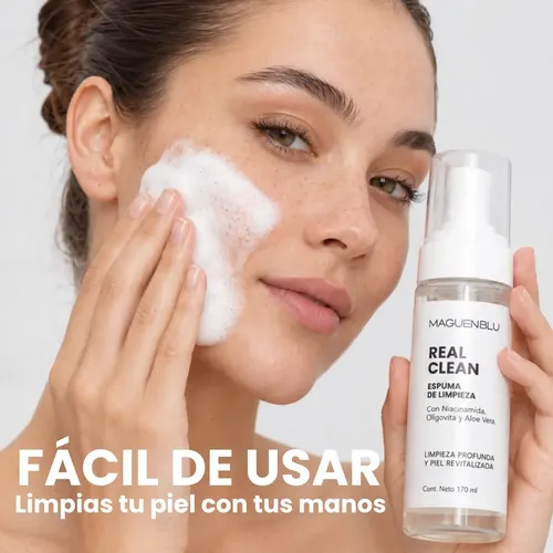 Limpieza Facial Desmaquillante Espuma limpiadora con Niacinamida Aloe Vera Oligovita X175ml