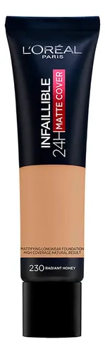 Base De Maquillaje L’oréal Paris Infaillible Matte Cover Tono 230 Radiant honey