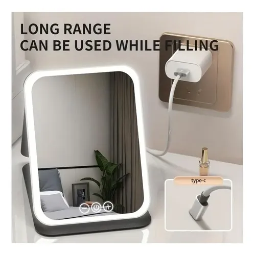 Light Mirror, Portable Foldable Makeup Mirror, 3 Color
