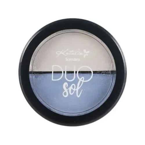 Sombra De Ojos Compacta Duo Sol Katalia Color 22- Celeste Medio