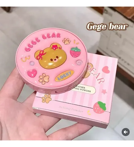 Polvo Compacto Fijador Sellador De Maquillaje Gege Bear