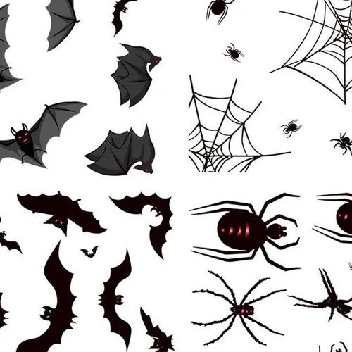 Pegatinas De Halloween Para Decoración De Pared, Web, Aterra