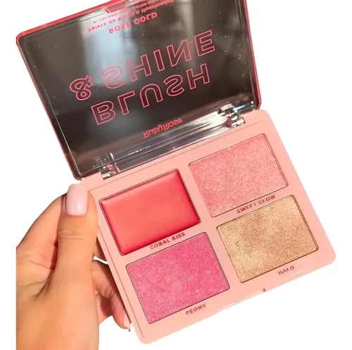 Rubores E Iluminador Paleta Blush Ruby Rose
