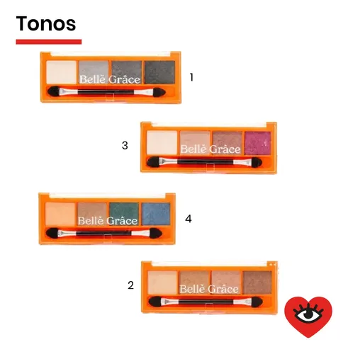 Mini Paleta De Sombra De Ojos 4 Colores Veoquiero