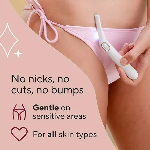 Depiladora Eléctrica Bikini Recargable USB-C Showell Inalámbrica Blanca