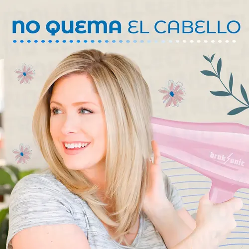 Secador De Pelo Profesional 2200w Frio Calor Secado Rápido Color Azul