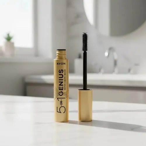 Máscara de pestañas negra Genius 5 en uno, 10 ml, Avon Color Black