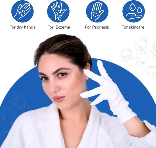 Guantes De Algodón Grandes Para Manos Secas Y Dermatitis