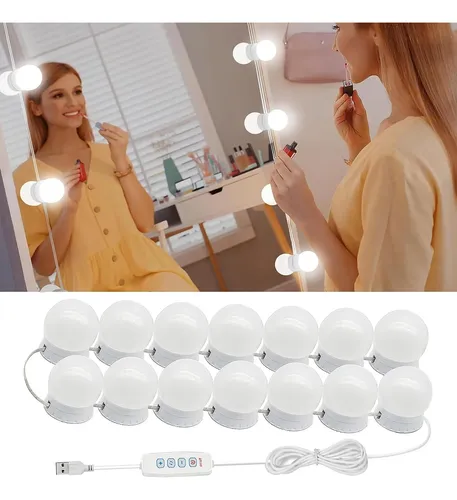 Espejo De Maquillaje Led De 12 Luces