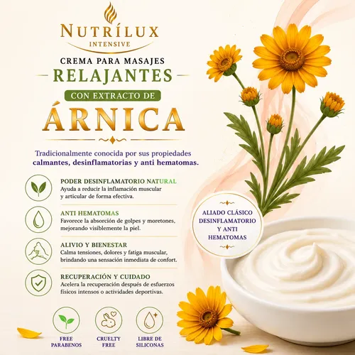 Crema Para Masaje Arnica Desinflamante 5 Lts Nutrilux