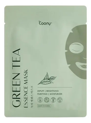Coony Máscara Premium Esencia Té Verde Antioxidante Antiedad Tipo de piel Sensible
