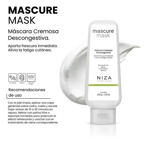 Mascara Cremosa Descongestiva Mascure Mask Niza 220g