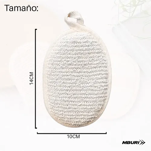 1x Manopla Esponja Lino Ducha Exfoliante Cuidado Corporal
