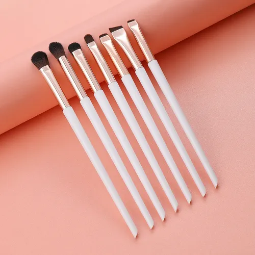 Set De Brochas Para Maquillaje De Ojos Con Detalles De 7 Pie