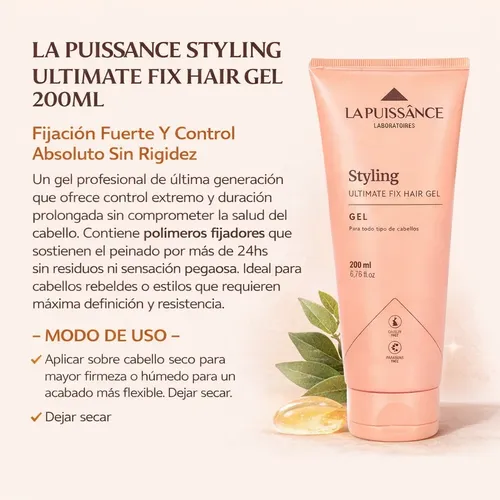La Puissance Gel Styling Ultimate Fix Hair Fuerte 200ml