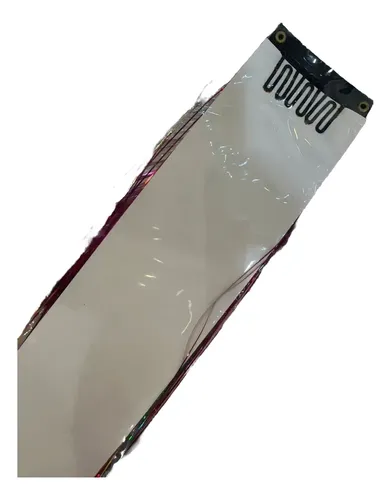 Aplique Fantasia Pelo Sintetico Brilloso Glitter Con Peineta