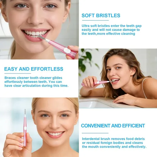 Cepillo De Hilo Dental De 0,5 Mm Para Dientes Y Encías, 30 U