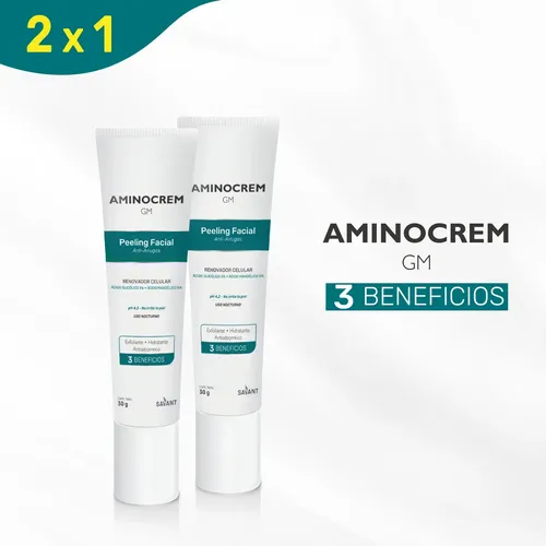 Aminocrem GM Peeling Facial Ácido Glicólico y Mandélico Pack 2x30g