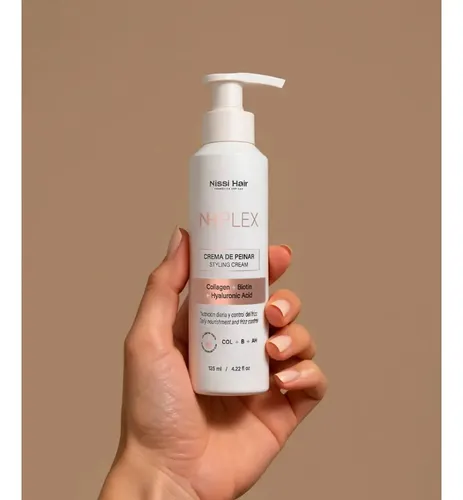 Crema Peinar Nissi Hair Plex Colágeno Biotina Control Frizz