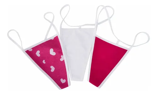 Tanga Hilo Dental De Algodon  Pack X6 Unidades  ( 2 Modelos Vs Colores  ) De  Morena Bonita