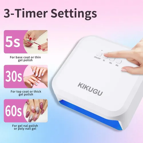 Lámpara Uv Led Para Uñas De Gel Kikugu H11, Secado Rápido