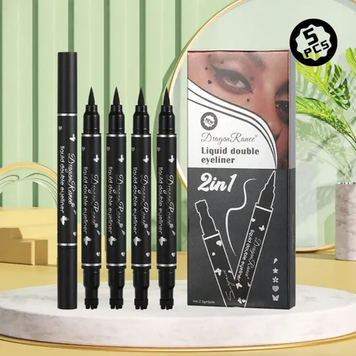 Conjunto Mooglamor: 5 Delineadores Líquidos Negros Con