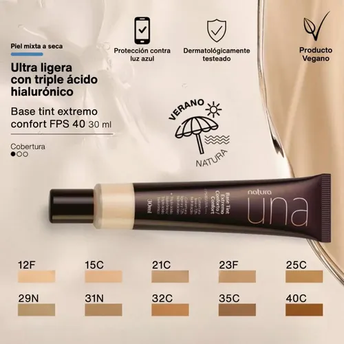 Base Tint Extremo Confort Fps 40 Una 30 Ml Natura