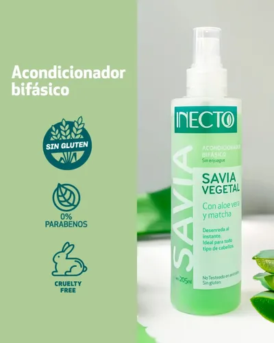 Acondicionador En Spray Bifásico Inecto Savia Vegetal