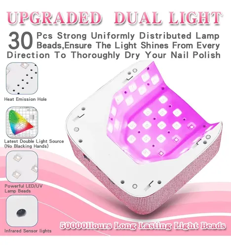 Lámpara Uv Led Recargable Skyuv 30 Leds, 4 Temporizadores