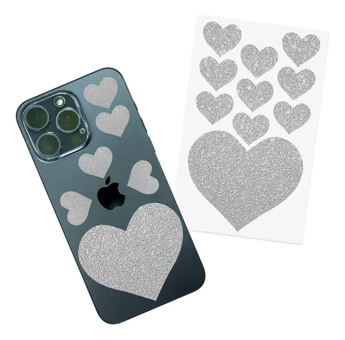 Stickers Corazón Transparente Antideslizante Impermeable
