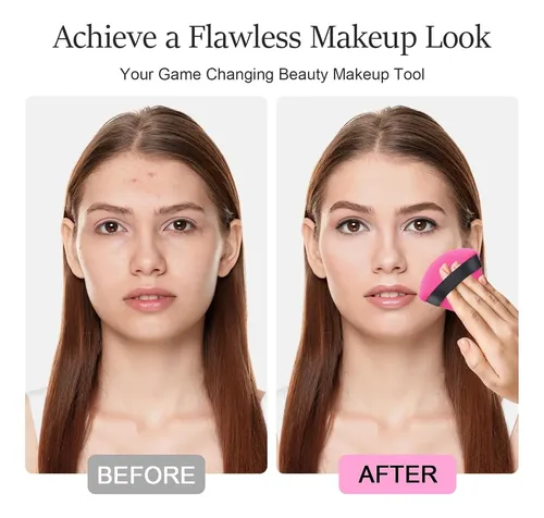 Lote De 12 Borlas Triangulares Para Maquillaje