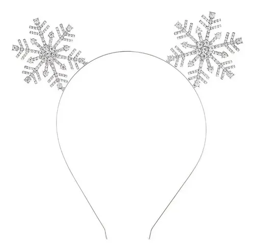 Diadema De Copo De Nieve De Cristal Navideño For Mujeres Y