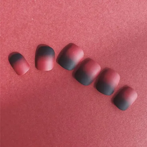 24pcs Tips De Uñas Falsas Cubre Completo Color Degradado Cor