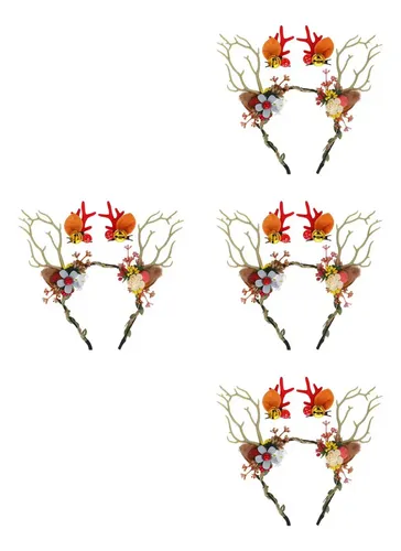 4 Juegos De Accesorios Navideños For El Cabello For Mujer: