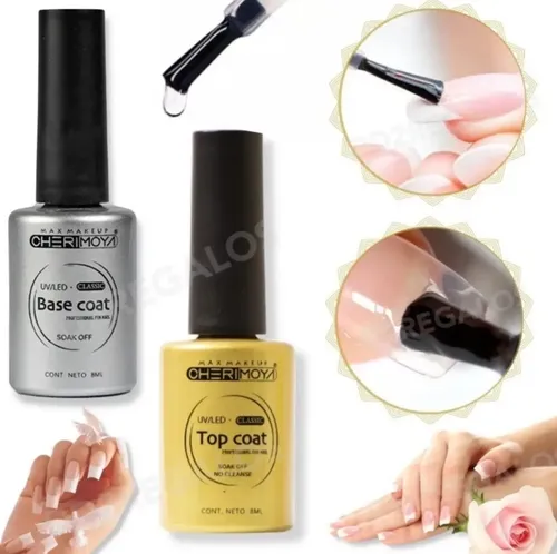 Base Coat Y Top Coat Cherimoya Esmalte Semipermanent Clasica