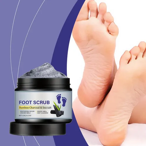 Exfoliante Para Pies Marinos Con Carbón, Limpieza Profunda Y