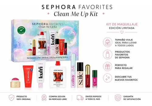 Kit Maquillaje Sephora Favorites Clean Me Up Edición Limitad