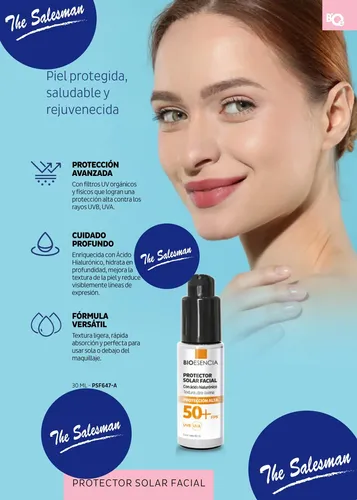 Protector Solar Facial Fps 50+ Con Ácido Hialurónico 30ml