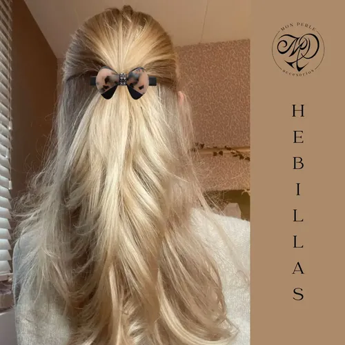 Hebillas Pelo Negra Con Moño Marqui Accesorios Color Negro